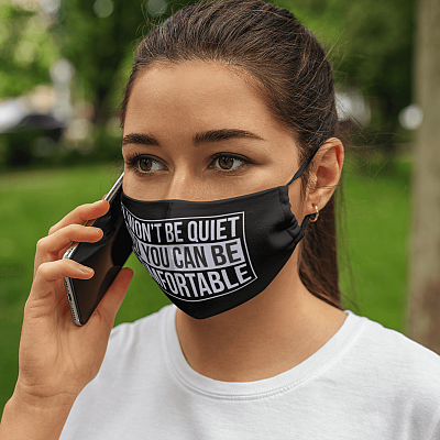 Alternative view of I Won't Be Quiet So You Can Be Comfortable All Live Matter Washable Reusable Custom Printed Cloth Face Mask Cover