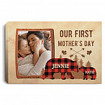 Custom Photo Our First Mother, White, 0.75'' Framed Canvas