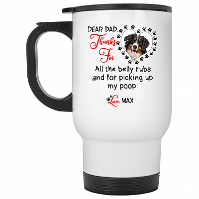 14 oz. White Travel Mug