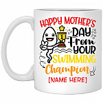 Personalized Happy Mother's Day, White, 11 oz. White Mug
