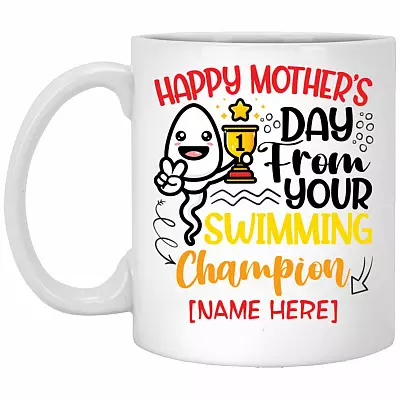Personalized Happy Mother's Day, White, 11 oz. White Mug