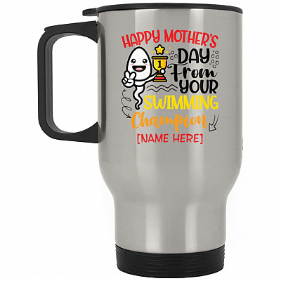 14 oz. Silver Travel Mug