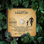 Viking Dad To My Beautiful Daughter Whenever You Feel Overwhelmed Love Knot Pendant Necklace