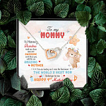 Hi Mommy Grandma Told Me That You Are Awesome You Will Be Amazing Mother Interlocking Hearts Pendant Necklace