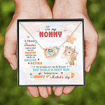 Hi Mommy Grandma Told Me That You Are Awesome You Will Be Amazing Mother Interlocking Hearts Pendant Necklace