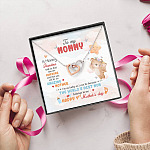 Hi Mommy Grandma Told Me That You Are Awesome You Will Be Amazing Mother Interlocking Hearts Pendant Necklace