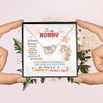 Hi Mommy Grandma Told Me That You Are Awesome You Will Be Amazing Mother Interlocking Hearts Pendant Necklace