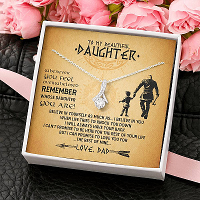 Viking Dad To My Beautiful Daughter Whenever You Feel Overwhelmed Alluring Pendant Necklace