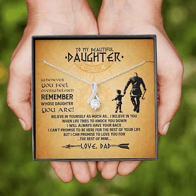 Viking Dad To My Beautiful Daughter Whenever You Feel Overwhelmed Alluring Pendant Necklace