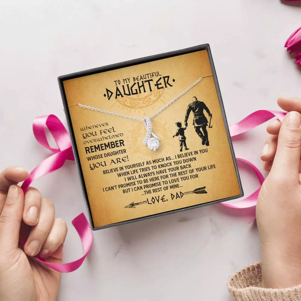 Viking Dad To My Beautiful Daughter Whenever You Feel Overwhelmed Alluring Pendant Necklace