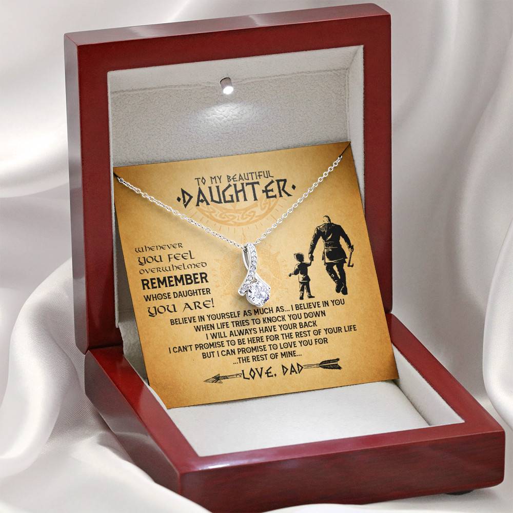 Viking Dad To My Beautiful Daughter Whenever You Feel Overwhelmed Alluring Pendant Necklace