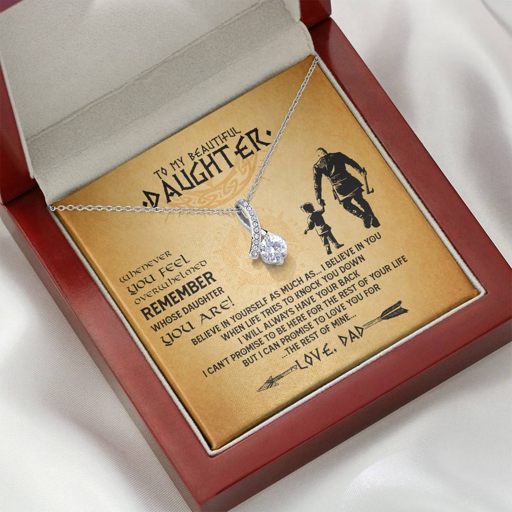 Viking Dad To My Beautiful Daughter Whenever You Feel Overwhelmed Alluring Pendant Necklace
