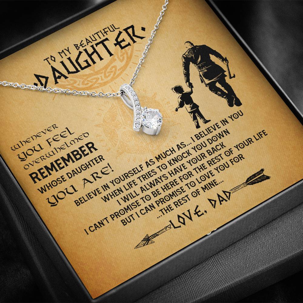 Viking Dad To My Beautiful Daughter Whenever You Feel Overwhelmed Alluring Pendant Necklace