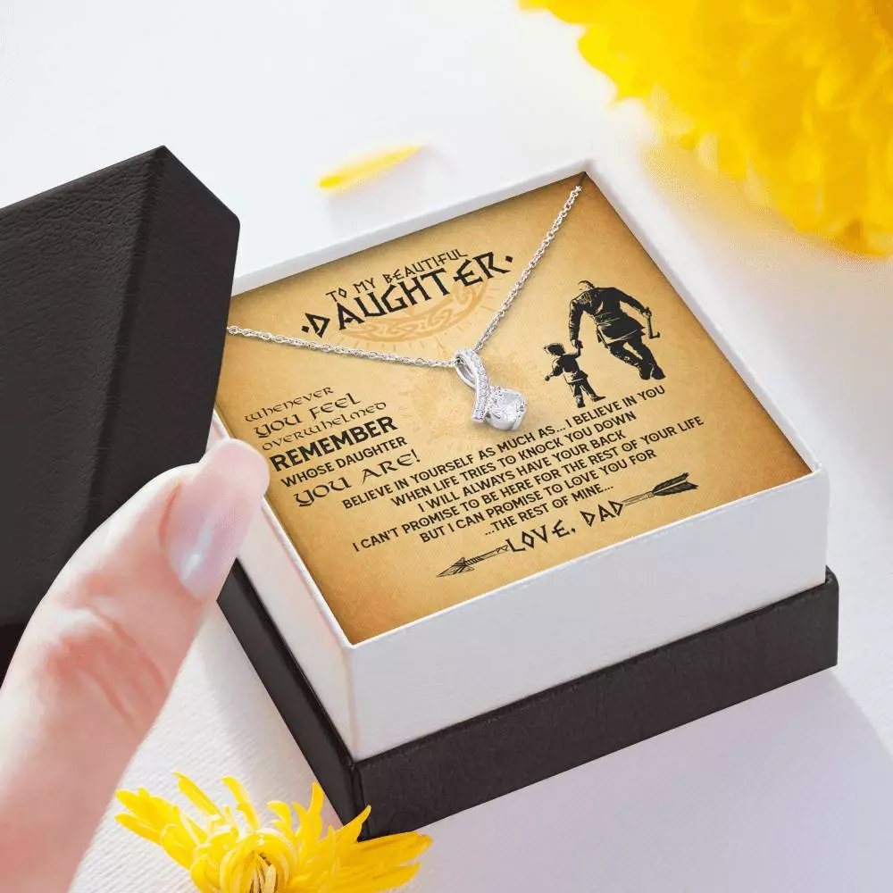 Viking Dad To My Beautiful Daughter Whenever You Feel Overwhelmed Alluring Pendant Necklace