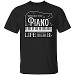 Without Pianos t, Black, Unisex T-Shirt