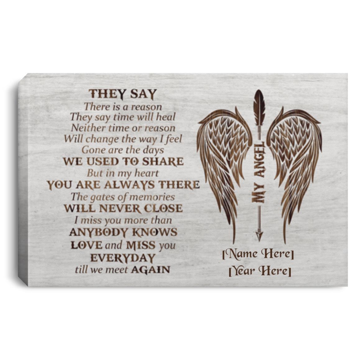 Personalized They Say Ther Poster, White, 0.75'' Framed Canvas