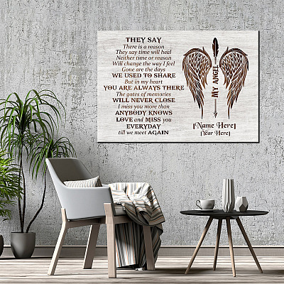 Alternative view of Personalized They Say There Is A Reason They Say Time Will Heal Memorial Framed Canvas Prints - Unframed Poster