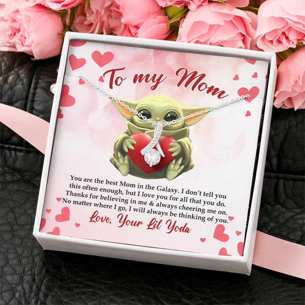 From Baby Yoda To My Mom You Are The Best Mom In The Galaxy Mother's Day Alluring Beauty Necklace