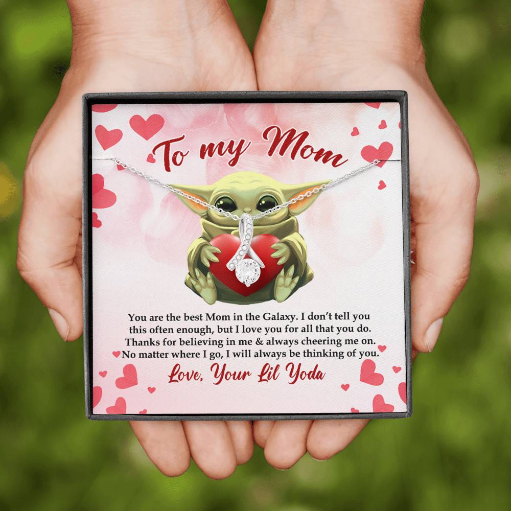From Baby Yoda To My Mom You Are The Best Mom In The Galaxy Mother's Day Alluring Beauty Necklace