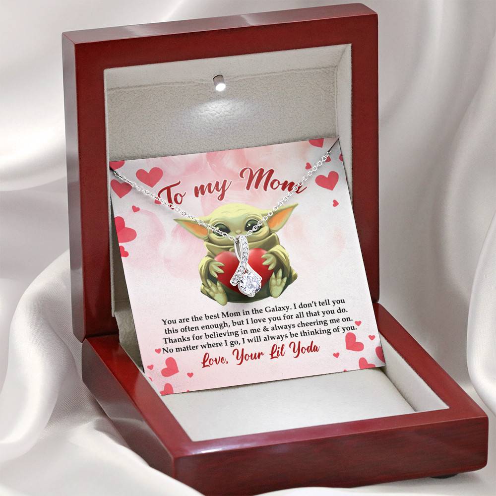 From Baby Yoda To My Mom You Are The Best Mom In The Galaxy Mother's Day Alluring Beauty Necklace