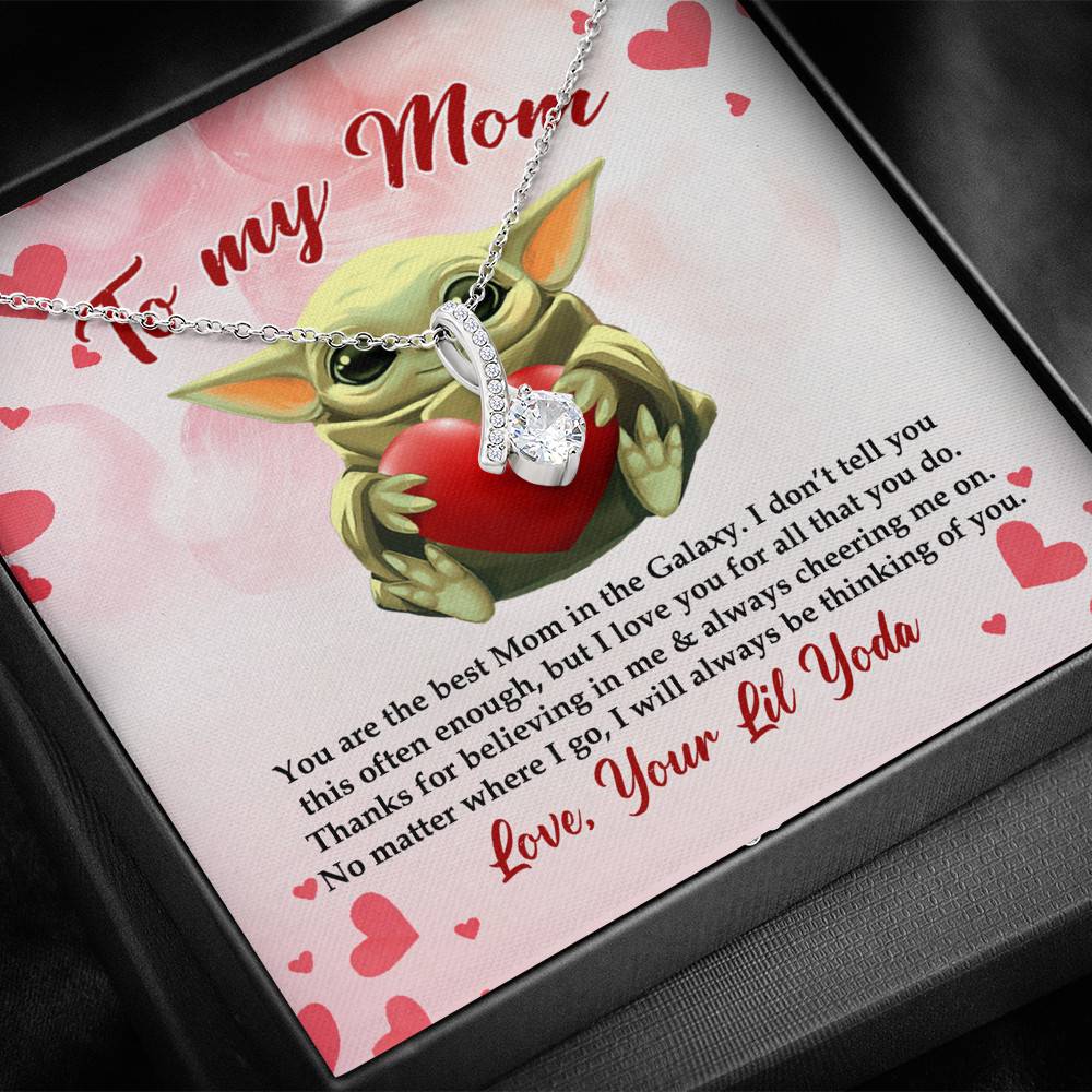 From Baby Yoda To My Mom You Are The Best Mom In The Galaxy Mother's Day Alluring Beauty Necklace