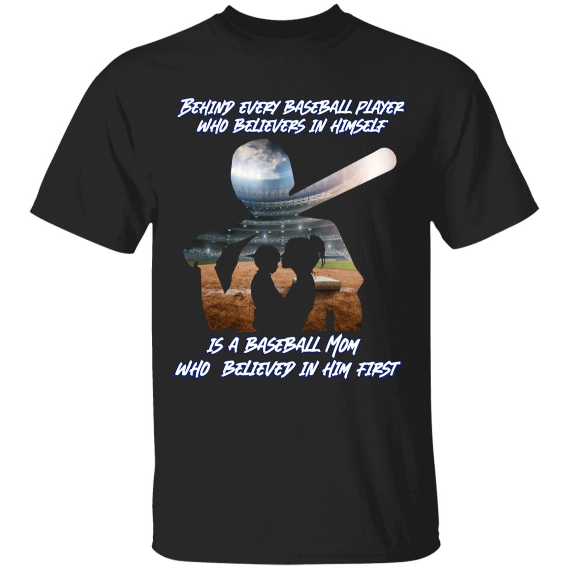 Behind Every Baseball, Black, Unisex T-Shirt