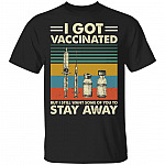 I Got Vaccinated But, Black, Unisex T-Shirt