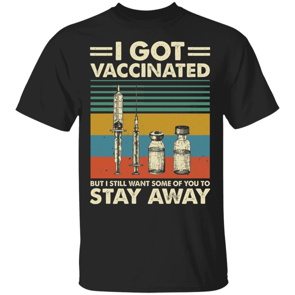 I Got Vaccinated But, Black, Unisex T-Shirt