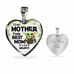 Baby Yoda To My Mother Yoda Best Mom In The Galaxy Happy Mother's Day Heart Pendant Necklace - Bangle Baby Yoda To My Mother Yoda Best Mom In The Galaxy Happy Mother's Day Heart Pendant Necklace - Bangle