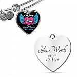 I'm Not Just A Wife I'm A Wife To A Husband With Wings Heart Pendant Necklace-Bangle