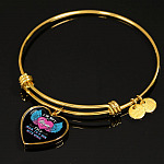 I'm Not Just A Mom I'm A Mom To A Son With Wings Heart Pendant Necklace-Bangle
