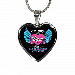 I'm Not Just A Mom I'm A Daughter To A Son With Wings Heart Pendant Necklace-Bangle