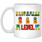 Level up Mug, White, 11 oz. White Mug