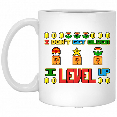 Level up Mug, White, 11 oz. White Mug