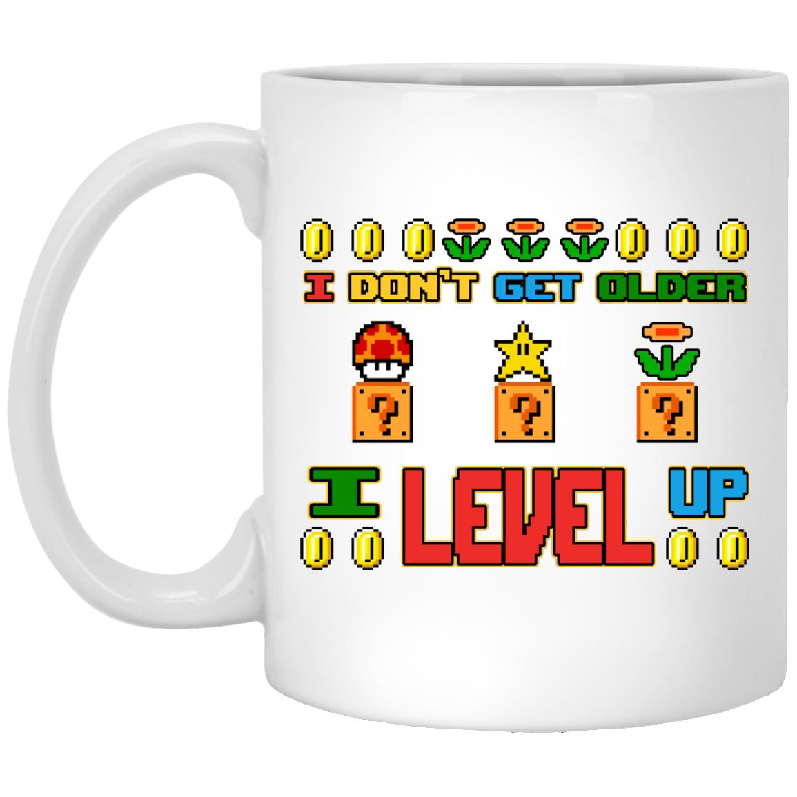 Level up Mug, White, 11 oz. White Mug