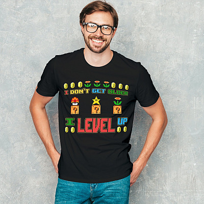Alternative view of I Don't Get Older I Level up Funny Dad Gamer Shirt - Fathers Day 2021 Gift T-Shirt