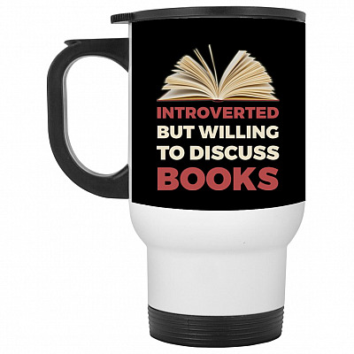 14 oz. White Travel Mug