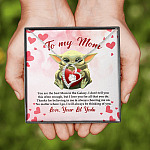 From Baby Yoda To My Mom You Are The Best Mom In The Galaxy Mother's Day Forever Love Heart Pendant Necklace