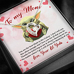 From Baby Yoda To My Mom You Are The Best Mom In The Galaxy Mother's Day Forever Love Heart Pendant Necklace