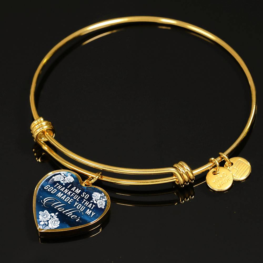 I Am So Thankful That God Made You My Mother - Mothers Day Gift Necklace Heart Pendant Necklace - Bangle