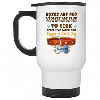14 oz. White Travel Mug