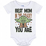 Baby Yoda onesies, White, Baby Onesie - 12 Month