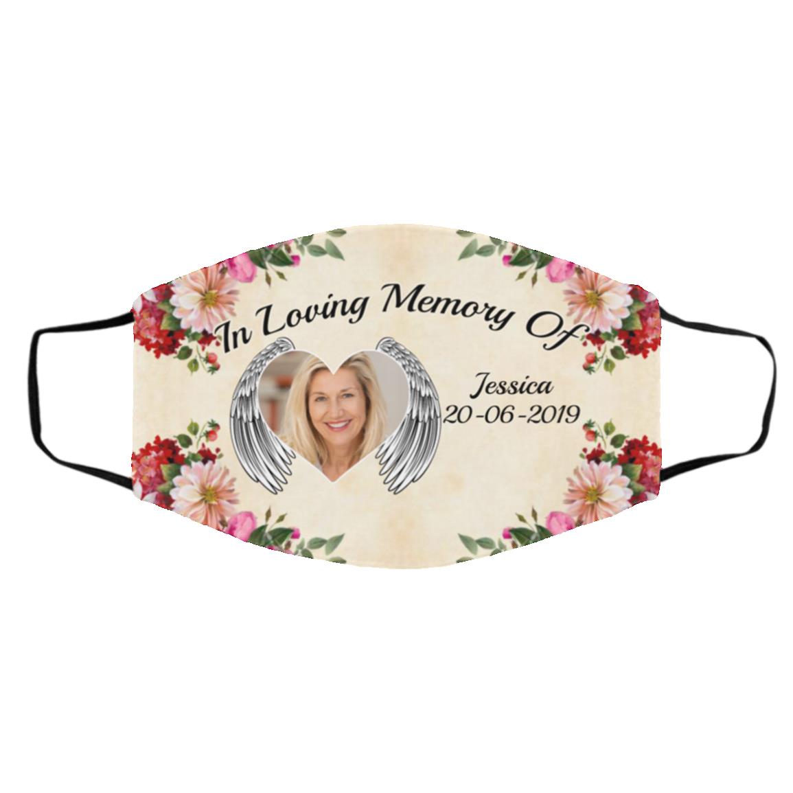 Personalized Photo Mask, White, Cloth Face Cover – Medium/Large Personalized Photo Mask, White, Cloth Face Cover – Medium/Large