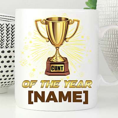 Alternative view of Personalized Cunt of the Year Coffee Mug - Beer Stein - Water Bottle - Mothers Day Gift for Mom