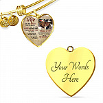 Personalized Photo To My Wife You Are Braver Than You Believe Stronger Than You Seem Heart Pendant Necklace-Bangle