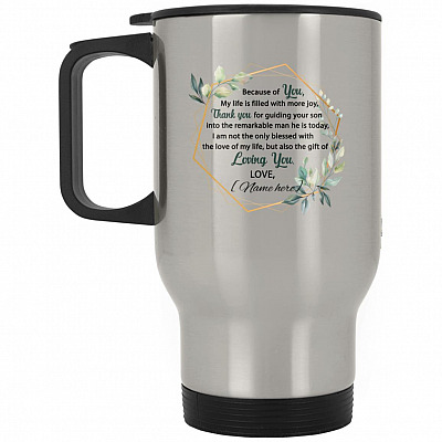 14 oz. Silver Travel Mug