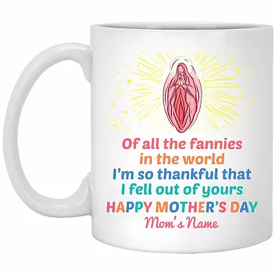 Personalized Happy Mother, White, 11 oz. White Mug