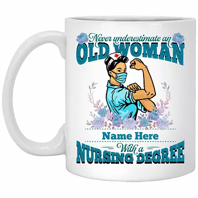 Personalized Nurse, White, 11 oz. White Mug