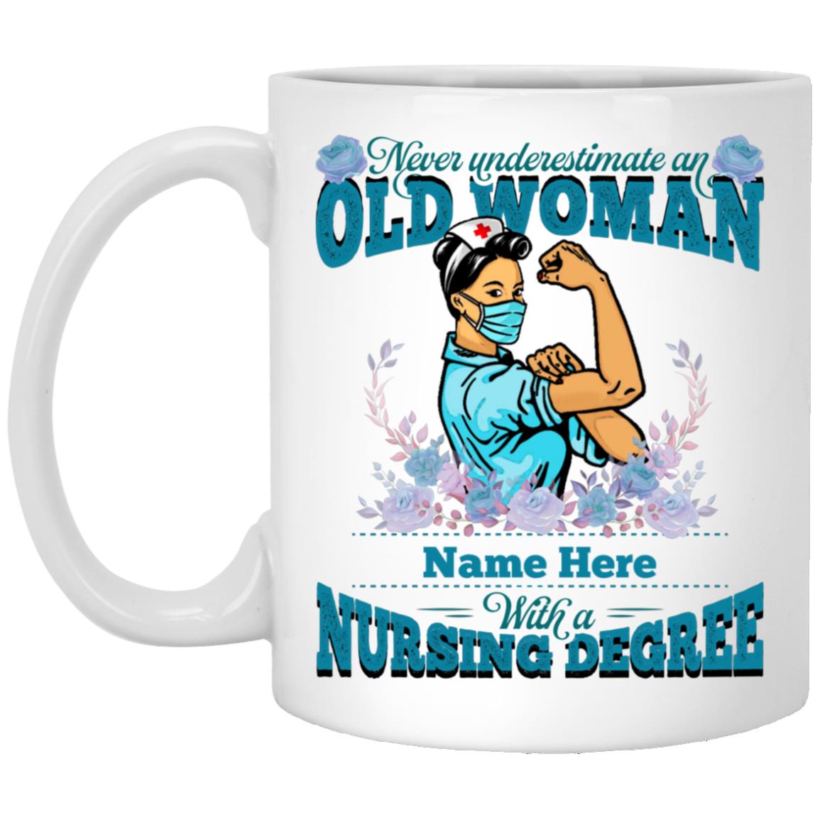 Personalized Nurse, White, 11 oz. White Mug