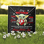 To My Mother Yoda One That Loved Me First Yoda Best Mom In The Galaxy Forever Love Heart Pendant Necklace
